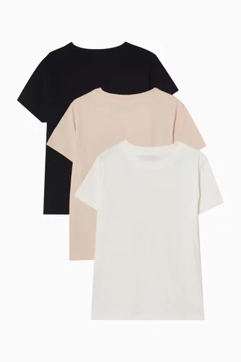Monogram T-shirt in Cotton, Set of 3