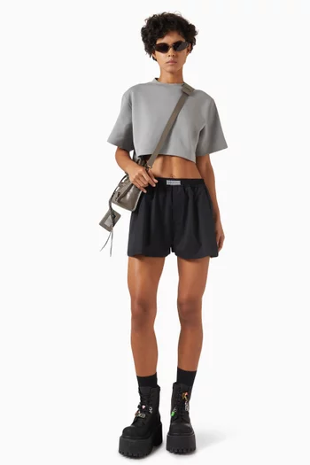 Cropped T-shirt in Jersey