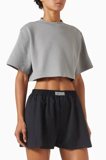 Cropped T-shirt in Jersey