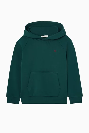 كنزة بغطاء رأس نورجارد بشعار الماركة بلون مغاير