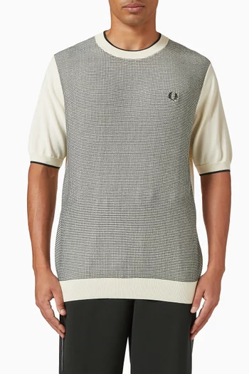 Tonic Waffle Knitted T-shirt in Cotton