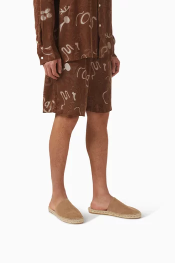 Flat Espadrilles in Suede