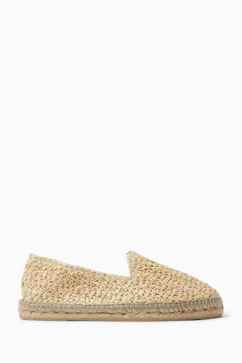 Flat Espadrilles in Woven Tweed