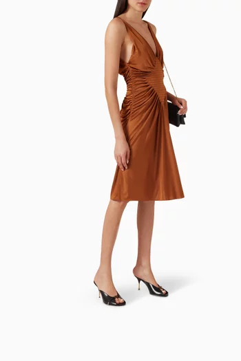 حذاء نيكس مفتوح من الخلف بكعب 80 مم جلد عجل