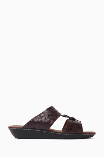 حذاء عربي مفتوح جلد