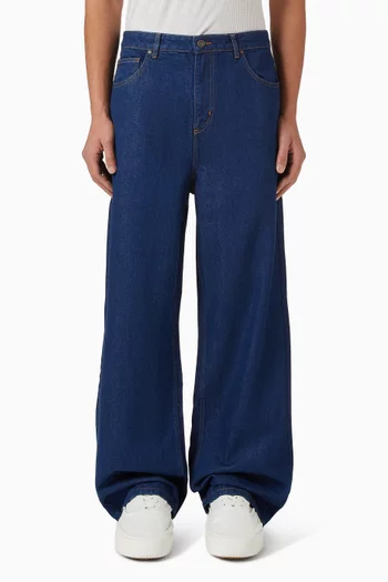 بنطال جينز 007 بقصة ساق واسعة دينم