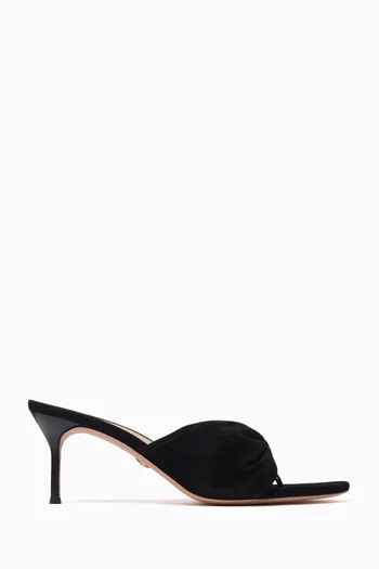 حذاء توليا مفتوح من الخلف بكعب 65 مم شمواه