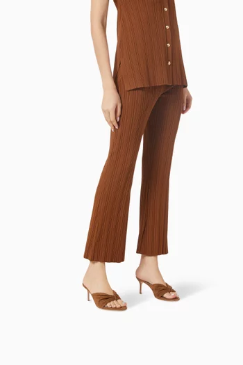 حذاء توليا مفتوح من الخلف بكعب 65 مم شمواه