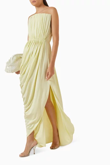 Square-neck Gown in Crepe-jersey