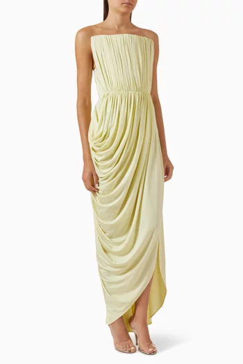 Square-neck Gown in Crepe-jersey