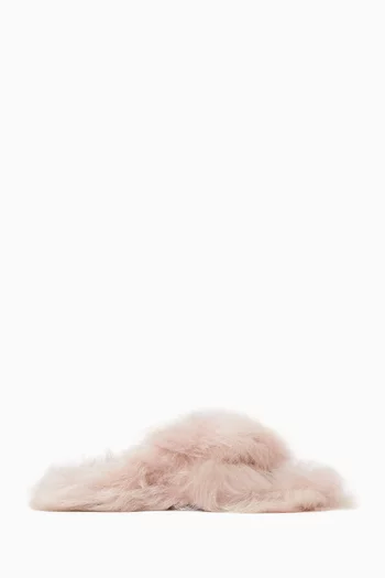 Shearling Flip Flops