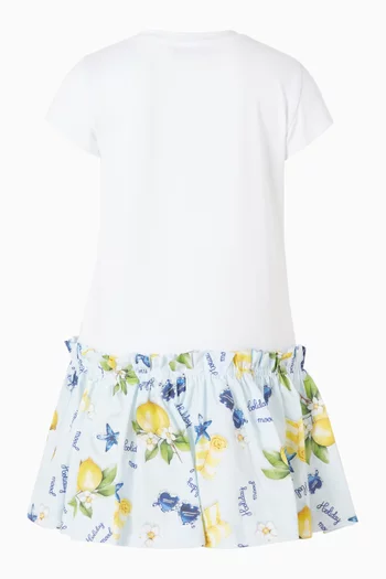 Lemon Logo Dress in Cotton