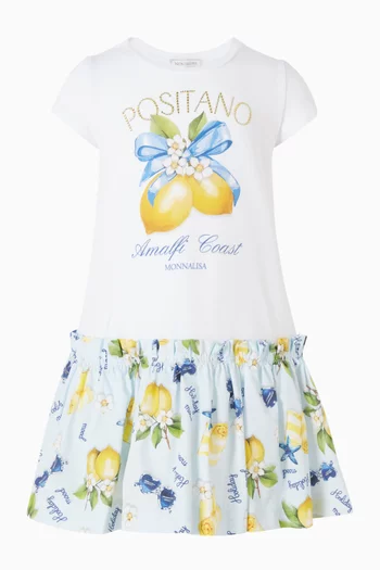 Lemon Logo Dress in Cotton