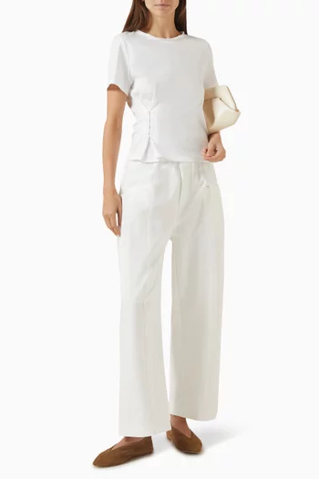 Pleat Pants in Cotton-blend