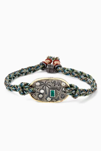 Palm Tree Diamond Bracelet in 10kt Gold