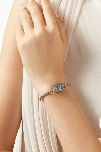 Fish Sapphire & Diamond Bracelet in 10kt Gold