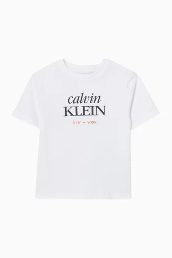 تي شيرت بشعار الماركة قطن عضوي