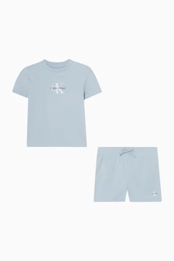 Logo T-shirt & Shorts Set in Jersey
