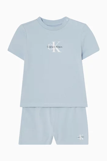 Logo T-shirt & Shorts Set in Jersey