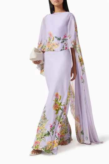 كاب نايلا مزين بنقشة شيفون