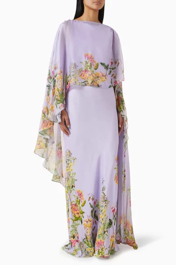 كاب نايلا مزين بنقشة شيفون