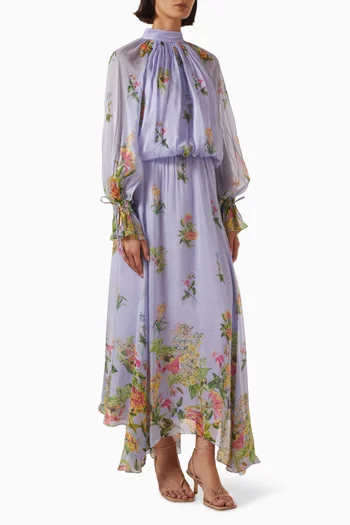 فستان نايلا بحافة قصيرة من الأمام وطويلة من الخلف شيفون