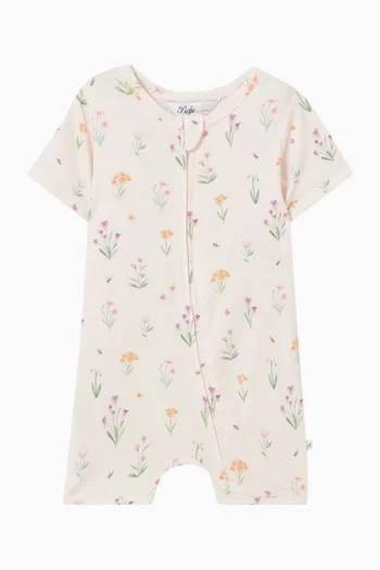 Eliza Print Organic Zipsuit