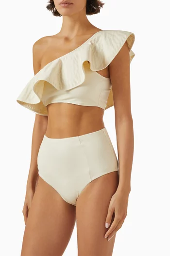 قطعة بيكيني سفلية ميكا بخصر مرتفع