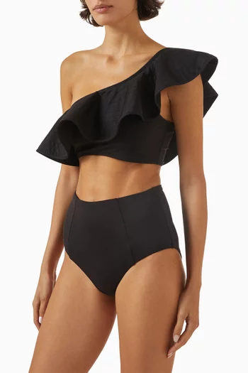 قطعة بيكيني سفلية ميكا بخصر مرتفع