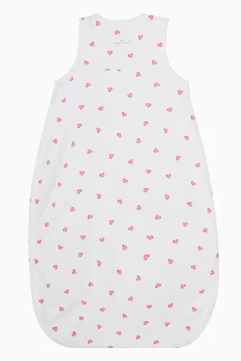 Pink Heart Sleeping Bag in Bamboo & Cotton