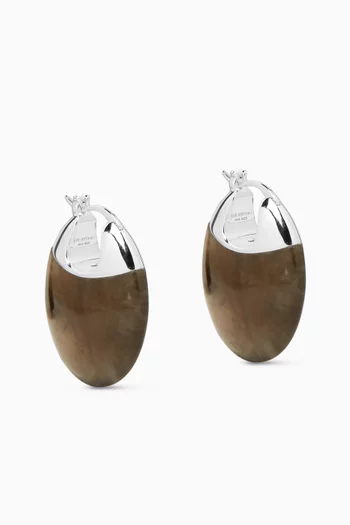 The Erin Earrings in Mookiate & Sterling Silver