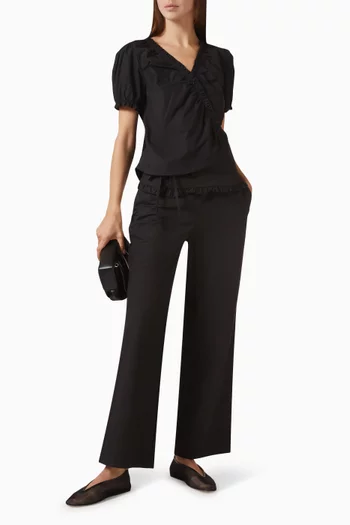 Cross Frill Top in Organic Cotton