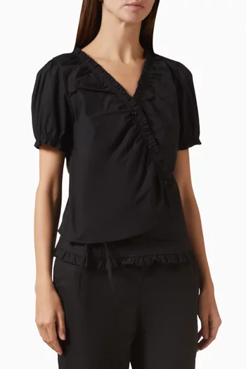 Cross Frill Top in Organic Cotton