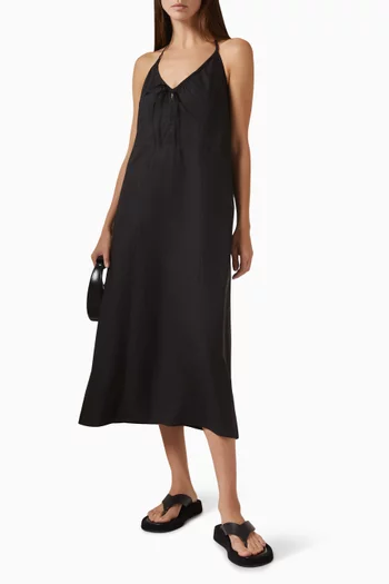 Seamed Halterneck Dress in Organic Cotton
