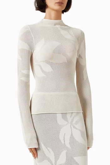 بلوزة سولانج بأكمام طويلة