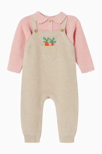 Easter Knitted Overalls in Cotton & Wool