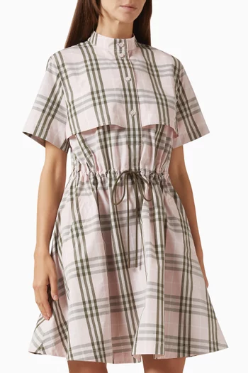 Isotta Drawstring-waist Dress in Cotton