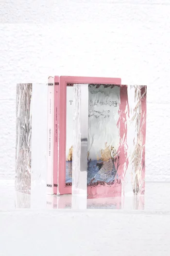 مجموعة مساند كتب بتصميم ثلج مجروش، قطعتان