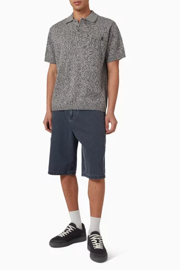 Knitted Polo Shirt in Wool-blend