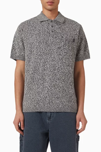 Knitted Polo Shirt in Wool-blend