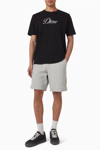 شورت رياضي كلاسيكي بشعار الماركة بحجم صغير قطن