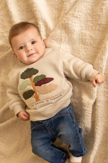 سويت شيرت وايلد سايد قطن بوكليه للأولاد الرضع