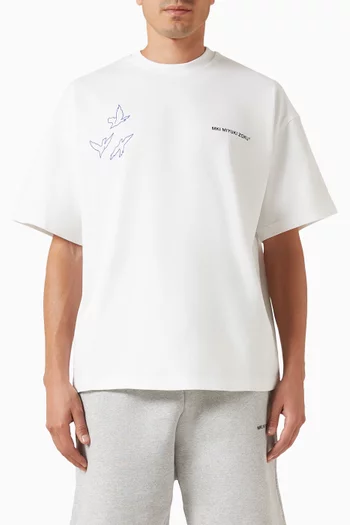 Flight Oversized T-shirt in Cotton-jersey
