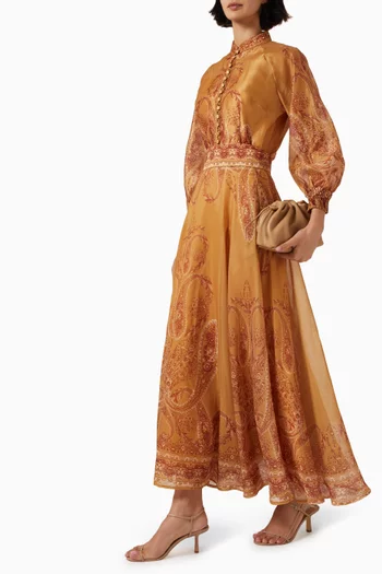 Printed Top & Wide-leg Pants Set