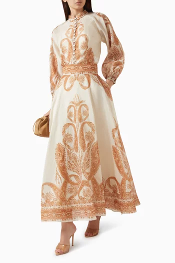 Printed Top & Wide-leg Pants Set