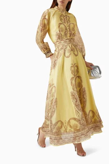 Printed Top & Wide-leg Pants Set