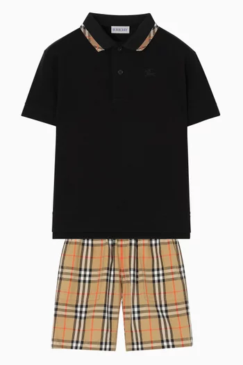 Check Trent Shorts in Cotton