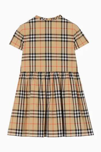 Check Dress in Cotton