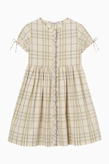 Check Dress in Cotton
