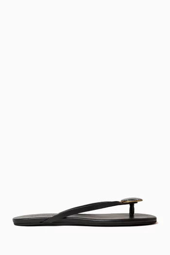 Aura Quartz Flip Flop Sandals in Leather